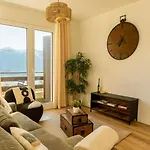 Vue Imprenable Sur Les Alpes Et Parking Privé Gratuit Appartement Crans-Montana