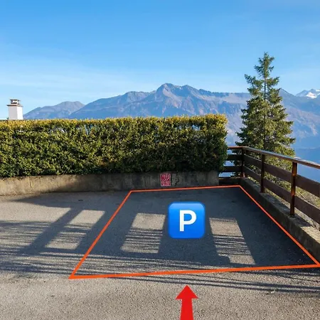 Vue Imprenable Sur Les Alpes Et Parking Prive Gratuit Apartment Crans-Montana