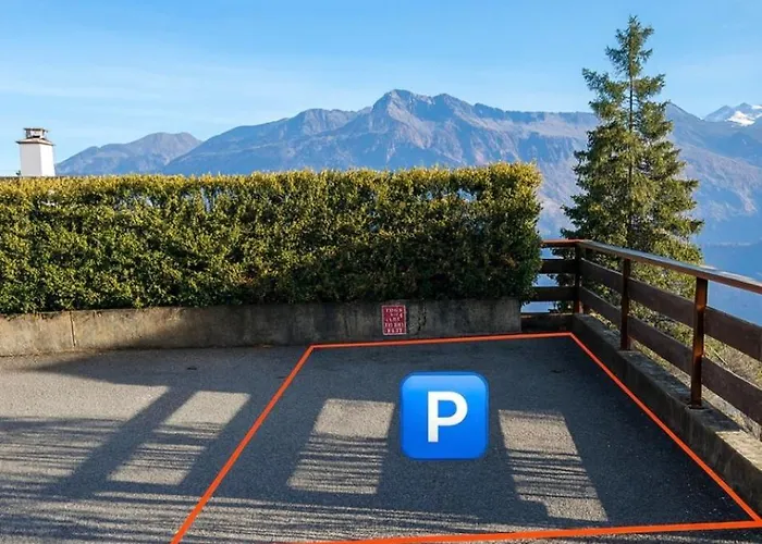 Vue Imprenable Sur Les Alpes Et Parking Prive Gratuit Apartment Crans-Montana