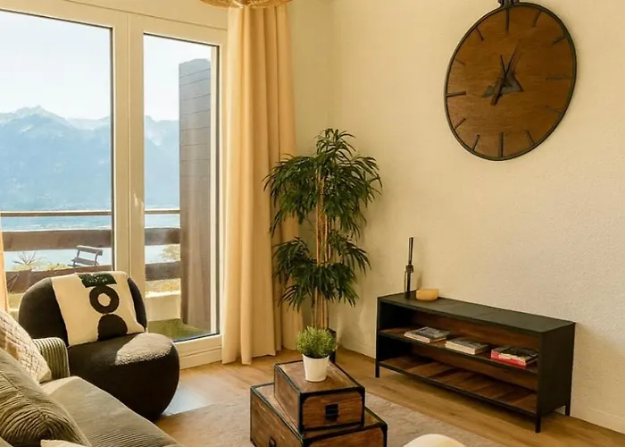 Vue Imprenable Sur Les Alpes Et Parking Prive Gratuit Apartment Crans-Montana